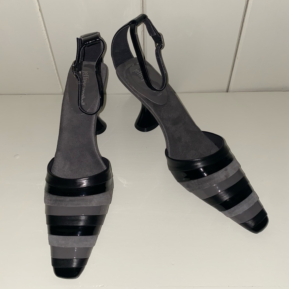 New Jeffery Campbell Underlay Black and Grey Heels
